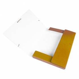 Carpeta proyectos liderpapel folio lomo 30mm carton gofrado amarilla