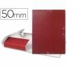 Carpeta proyectos liderpapel folio lomo 50mm carton gofrado roja - PJ55