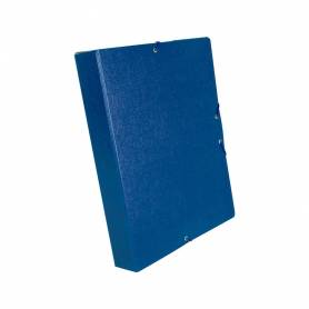 Carpeta proyectos liderpapel folio lomo 50mm carton gofrado azul