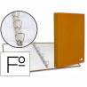 Carpeta de 4 anillas 25mm mixtas liderpapel folio carton forrado paper coat naranja - CA24