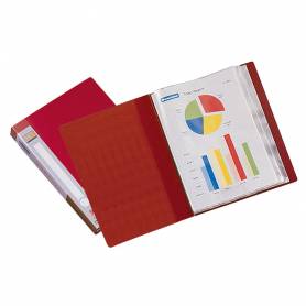 Carpeta liderpapel personaliza 31720 40 fundas polipropileno din a4 roja lomo personalizable