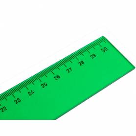 Regla liderpapel 30 cm acrilico verde