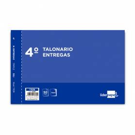 Talonario liderpapel entregas cuarto original y 2 copias t329 apaisado