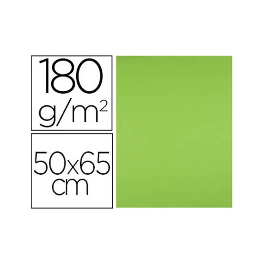 Cartulina liderpapel 50x65 cm 180g/m2 verde pistacho paquetede 25