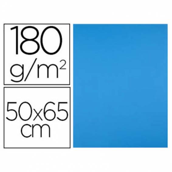 Cartulina liderpapel 50x65 cm 180g/m2 azul turquesa paquete de 25