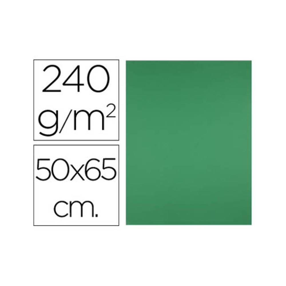 Cartulina liderpapel 50x65 cm 240g/m2 verde pistacho paquete de 25 unidades