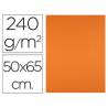 Cartulina liderpapel 50x65 cm 240g/m2 naranja paquete de 25 unidades - CX90