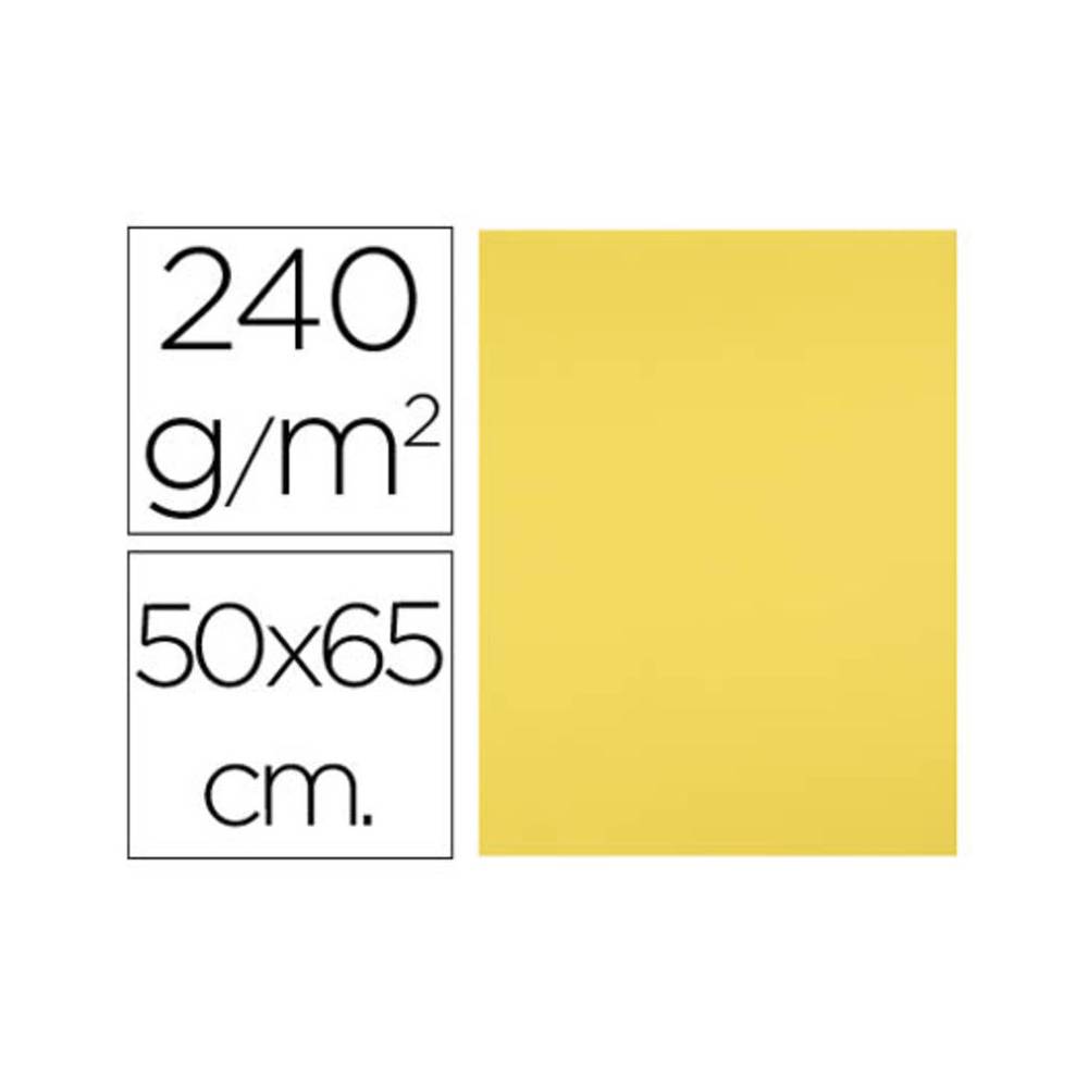 Cartulina liderpapel 50x65 cm 240g/m2 amarillo limon paquete de 25 unidades