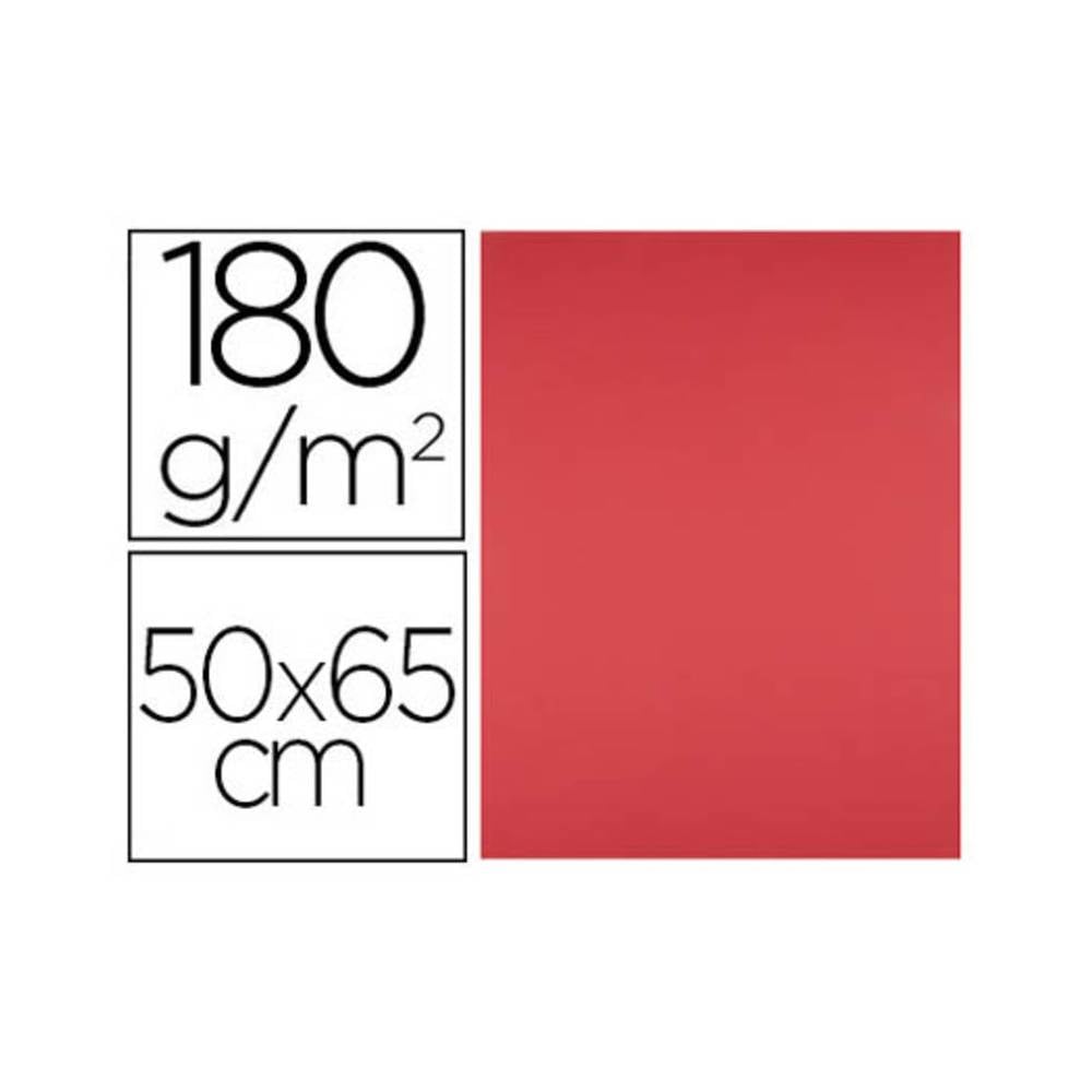 Cartulina liderpapel 50x65 cm 180g/m2 rojo