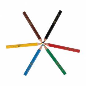 Lapices de colores liderpapel cortos caja de 6 colores