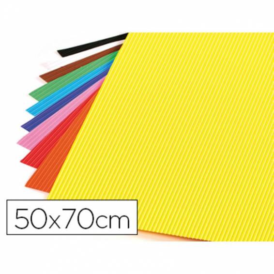 Goma eva ondulada liderpapel 50x70cm 2,2mm de espesor colores surtidos