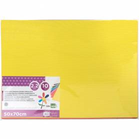 Goma eva ondulada liderpapel 50x70cm 2,2mm de espesor colores surtidos