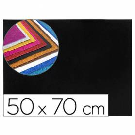 Goma eva con purpurina liderpapel 50x70cm 60g/m2 espesor 2mm negro