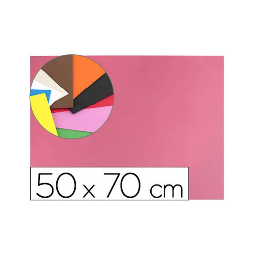 Goma eva liderpapel 50x70cm 60g/m2 espesor 1.5mm rosa