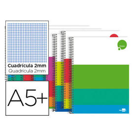 Cuaderno espiral liderpapel cuarto dream tapa dura 80h 80 gr milimetrado colores surtidos