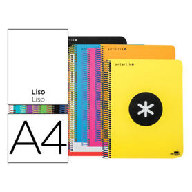 Cuaderno espiral liderpapel a4 micro antartik tapa plastico 120h 100 gr lisosin bandas 4 taladros col surt