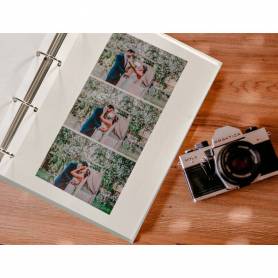 Album de fotos liderpapel anillas con 20 hojas autoadhesivas