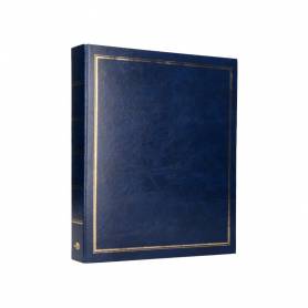 Album de fotos liderpapel anillas serie classic con 20 hojas autoadhesivas color azul