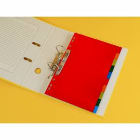 Separador q-connect plastico juego de 10 separadores din a4 multitaladro - KF01897