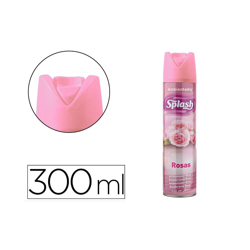 Ambientador spray splash rosas bote de 300 ml - 87557
