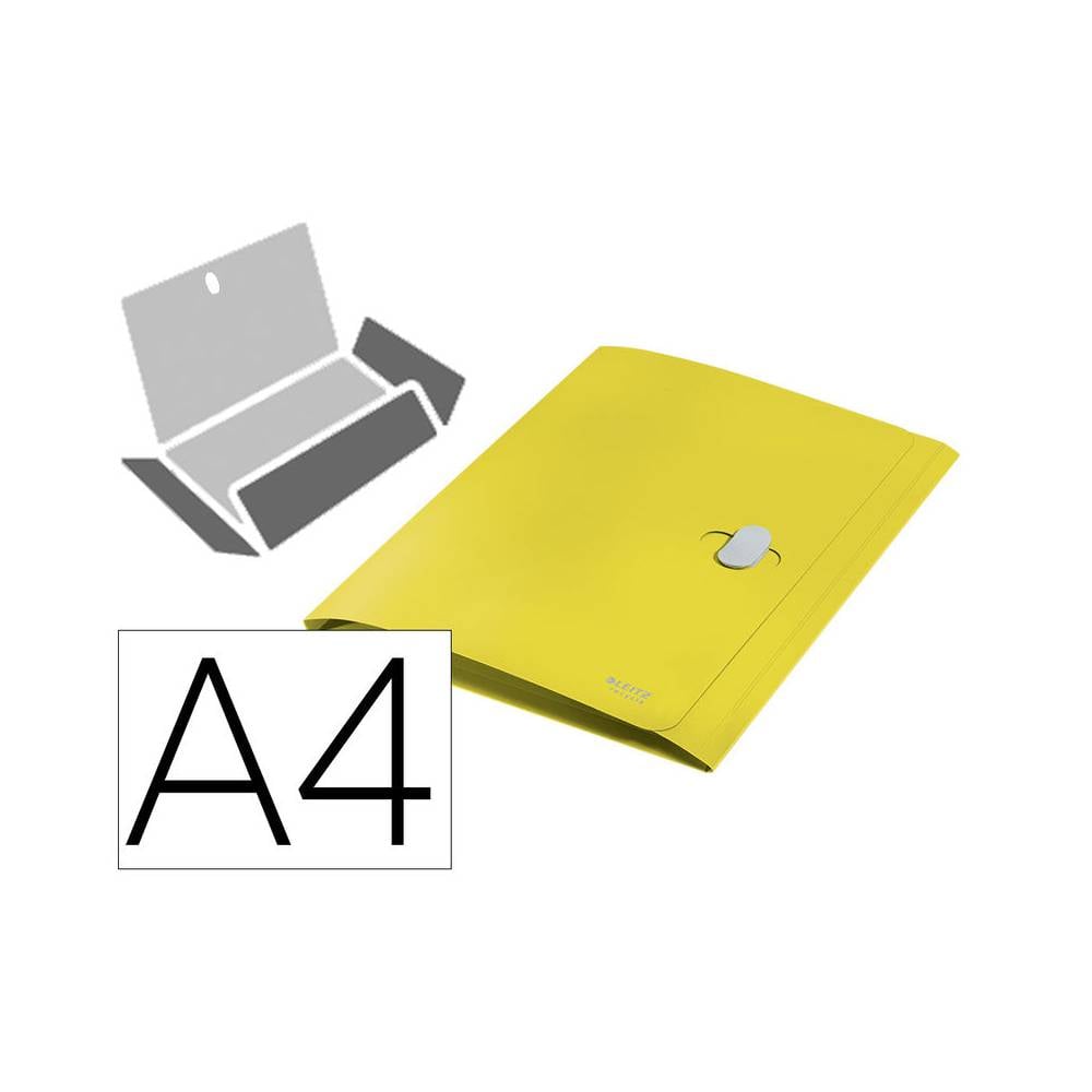 Carpeta leitz recycle gomas tres solapas din a4 polipropileno amarillo - 46220015