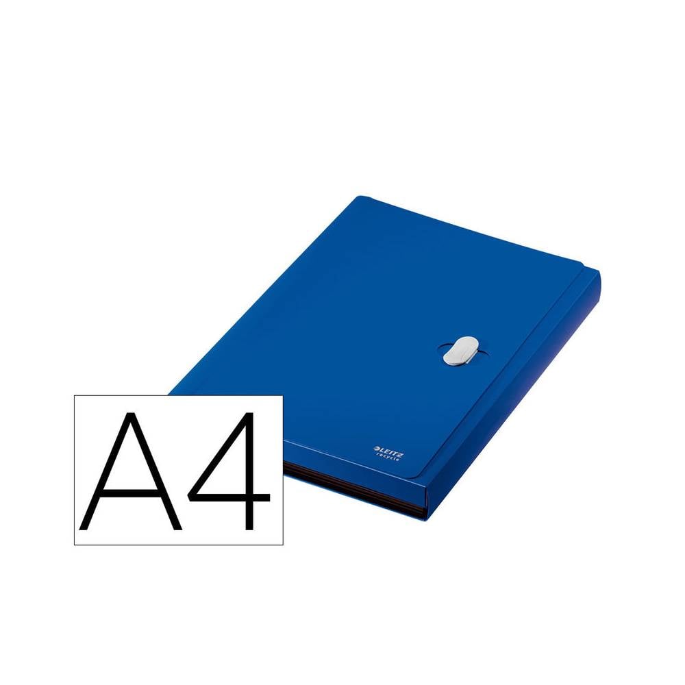 Carpeta leitz recycle clasificador fuelle polipropileno 5+1 compartimentos din a4 azul - 46240035