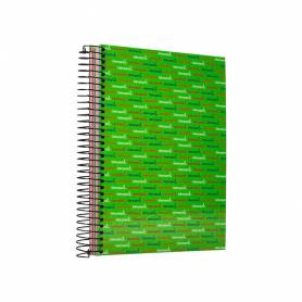 Cuaderno espiral liderpapel a5 micro multilider tapa forrada 140h 80 gr cuadro 5mm 5 bandas 6 taladros colores surtidodo - BJ54