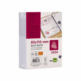 Bloc bufete liderpapel 2024 80x110 mm papel 60 gr texto en catalan - 