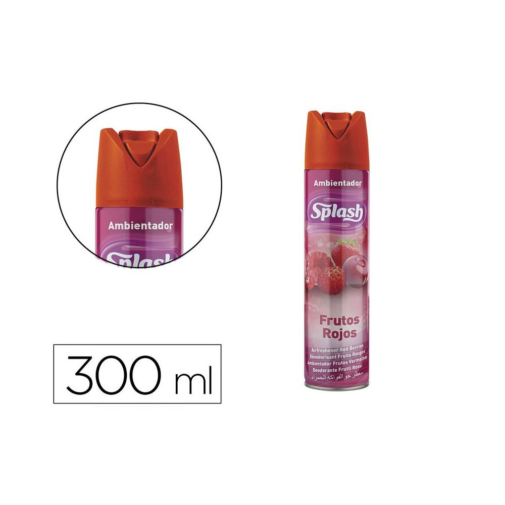 Ambientador spray splash aroma frutos rojos bote de 300 ml - 88121