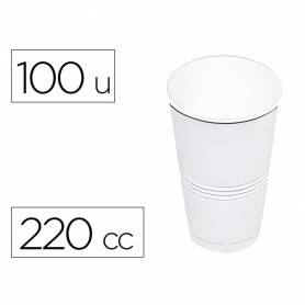 Vaso de plastico blanco 220 cc paquete de 100 unidades - 10350203