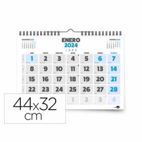 Calendario espiral pared liderpapel clasico 2024 numeros grandes 44x32 cm papel 70 gr - 