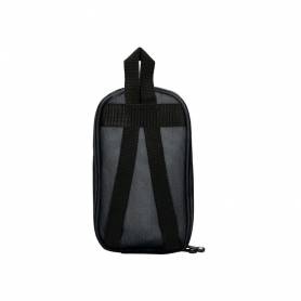 Bolso escolar portatodo antartik forma de mochila con bolsillo y 4 departamentos color negro 230x50x120 mm