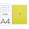 KB49 - Cuaderno espiral liderpapel a4 micro antartik tapa forrada80h 90 gr rayado puntos 1 banda 4 taladros amarillo