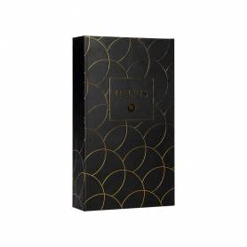 Boligrafo y estuche belius passion dor aluminio textura cepillada color negro y dorado tinta azul caja diseño - BB240