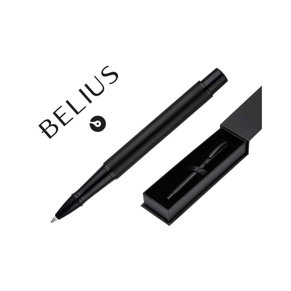 Roller belius turbo aluminio color negro tinta azul caja de diseño - BB251
