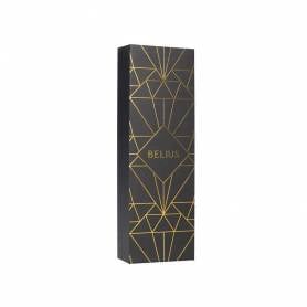 Pluma belius soiree aluminio color art deco negro y dorado tinta azul caja de diseño - BB256