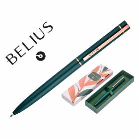 Boligrafo belius rose aluminio color verde oliva oro rosa tinta azul caja de diseño - BB277
