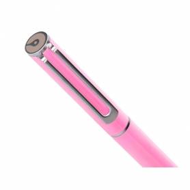 Juego boligrafo y roller belius endless summer aluminio color rosa y plateado tinta azul caja de diseño - BB311