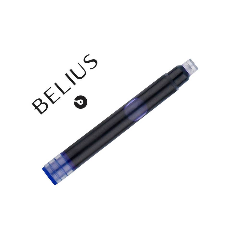 Tinta estilografica belius azul caja 6 cartuchos - BB319