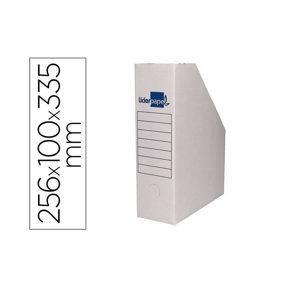 Revistero liderpapel ecouse carton 100% reciclado color blanco 256x100x335 mm - RV01