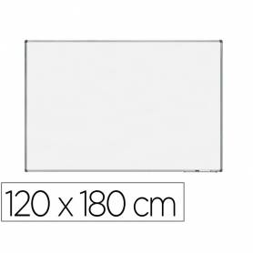 Pizarra blanca rocada lacada magnetica marco aluminio con cantoneras 120x180 cm - 6408