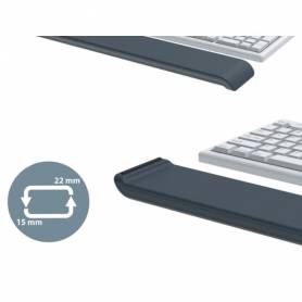 Reposamuñecas leitz ergo para teclado ajustable gris oscuro - 65230089
