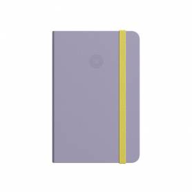 Cuaderno con gomilla antartik notes tapa dura a7 hojas lisas morado y amarillo 80 hojas 80 gr fsc - TX45
