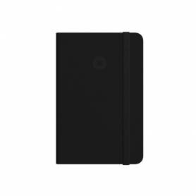 Cuaderno con gomilla antartik notes tapa blanda a5 hojas lisas negro 80 hojas 80 gr fsc - TX46