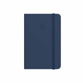 Cuaderno con gomilla antartik notes tapa blanda a6 rayas azul marino 100 hojas 80 gr fsc - TX58
