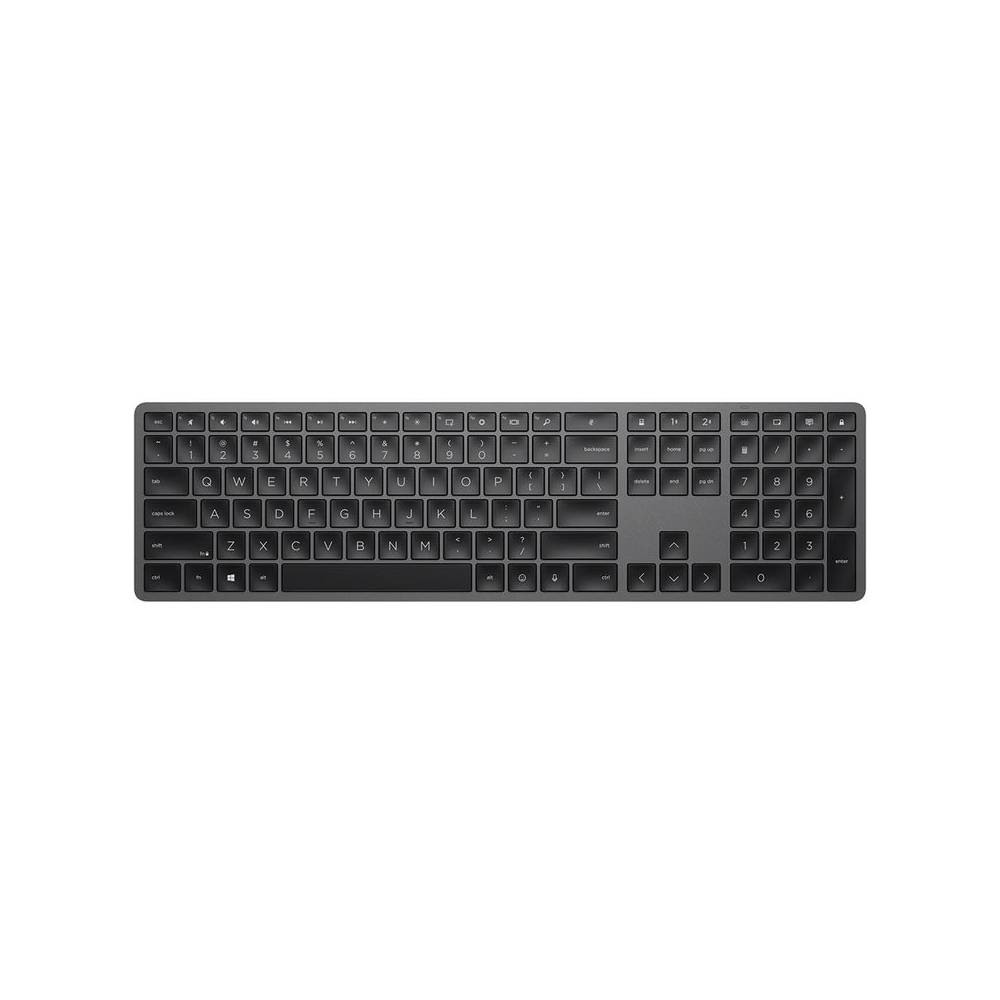 Teclado hp 975 dual inalambrico bluetooth 5.0 retroiluminacion usb-c color gris - 3Z726AA