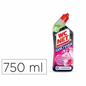 Limpiador de inodoros wc net gel crystal aroma flores rosas botella de 750 ml - 7000061