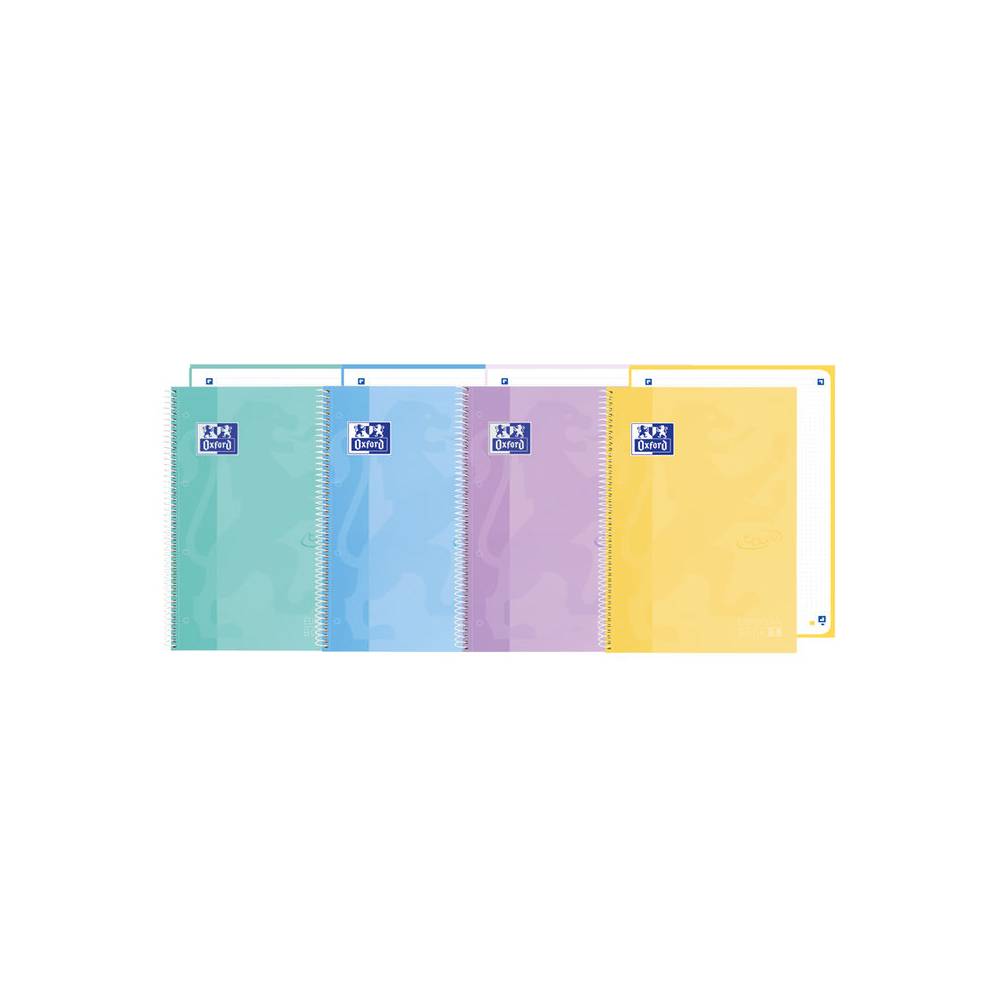 Cuaderno espiral oxford europeanbook 1 touch din a5+ 80 hojas puntos colores surtidos - 400184541