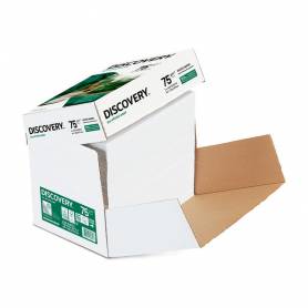 Papel fotocopiadora discovery fast pack din a4 75 gramos papel multiuso ink-jet y laser caja de 2500 hojas
