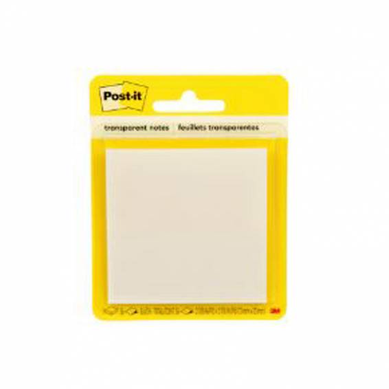 Bloc de notas adhesivas quita y pon post-it 600 transparente 73x73 mm con 36 hojas - 7100241321